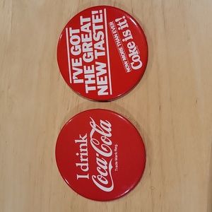 Set of two Coca Cola Buttons
